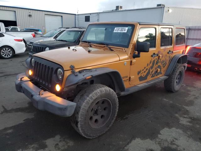 1C4BJWDGXEL222258 - 2014 JEEP WRANGLER U SPORT YELLOW photo 1