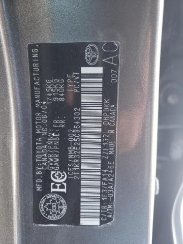 2T1KR32E25C854302 - 2005 TOYOTA COROLLA MA XR GRAY photo 13