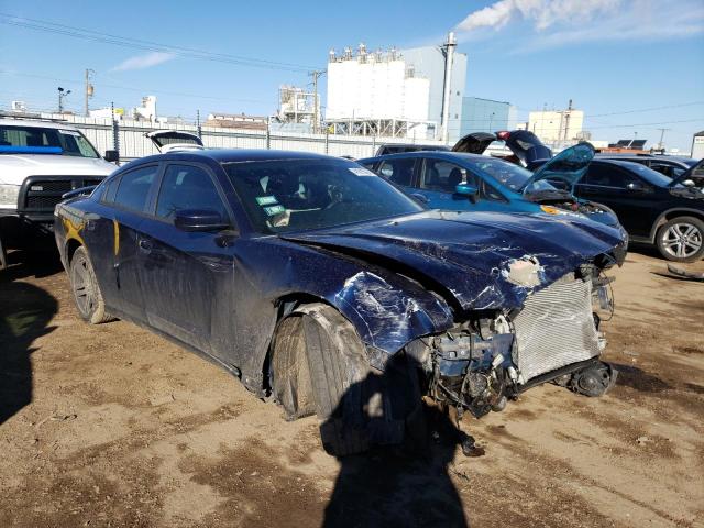 2C3CDXBG3DH696475 - 2013 DODGE CHARGER SE BLUE photo 4