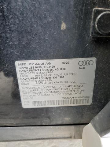 WA1CAAFY4M2008426 - 2021 AUDI Q5 PRESTIGE 黑色 照片 13