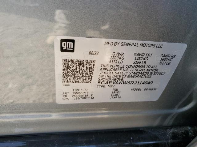 5GAEVAKW6RJ114849 - 2024 BUICK ENCLAVE ESSENCE ნაცრისფერი ფოტო 12