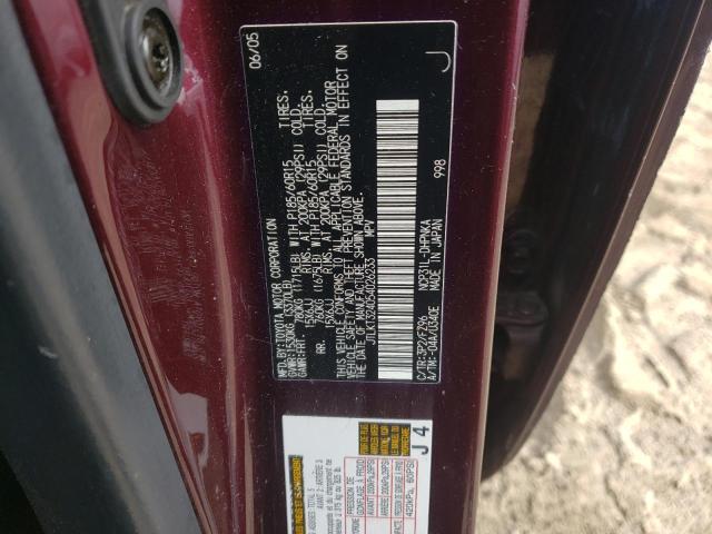 JTLKT324054026233 - 2005 TOYOTA SCION XB Bordeaux Foto 13