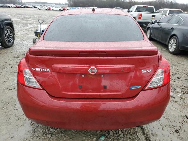 3N1CN7AP1DL845888 - 2013 NISSAN VERSA S RED photo 6