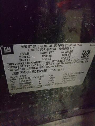 LRBFZMR42MD192466 - 2021 BUICK ENVISION PREFERRED BLACK photo 13