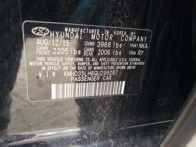 KMHD35LH6GU299287 - 2016 HYUNDAI ELANTRA GT BLACK photo 12