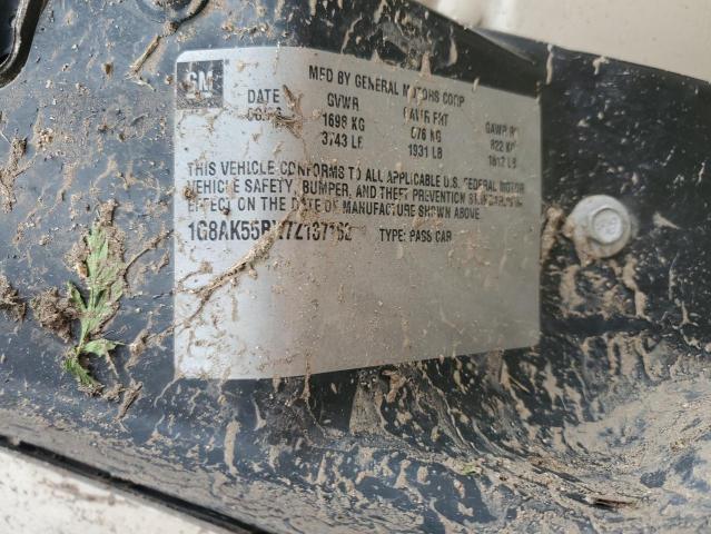 1G8AK55BX7Z137162 - 2007 SATURN ION LEVEL 3 TAN photo 12