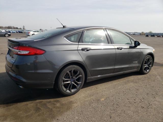 3FA6P0LU8JR205111 - 2018 FORD FUSION SE HYBRID GRAY photo 3