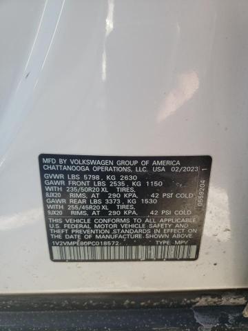 1V2VMPE80PC018572 - 2023 VOLKSWAGEN ID.4 PRO S 白色 照片 12