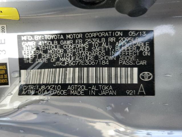 JTKJF5C77E3067184 - 2014 TOYOTA SCION TC BLUE photo 12