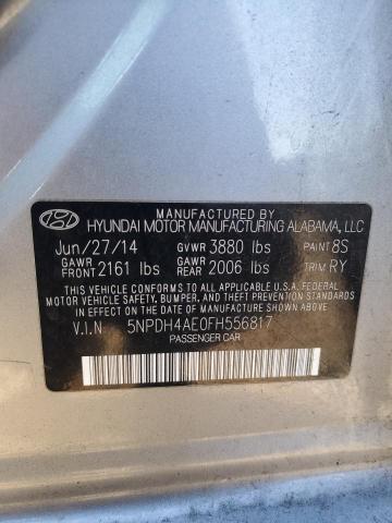 5NPDH4AE0FH556817 - 2015 HYUNDAI ELANTRA SE SILVER photo 13