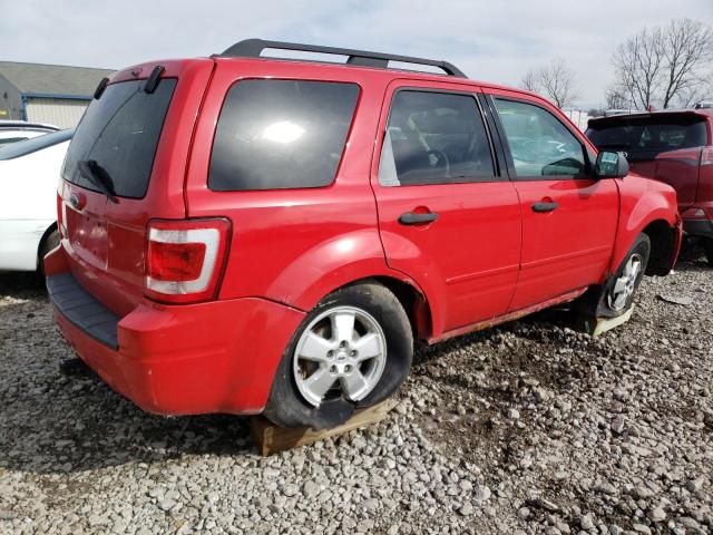 1FMCU03G09KA62909 - 2009 FORD ESCAPE XLT RED photo 3