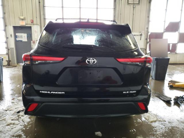 5TDGZRBH2NS586717 - 2022 TOYOTA HIGHLANDER XLE BLACK photo 6