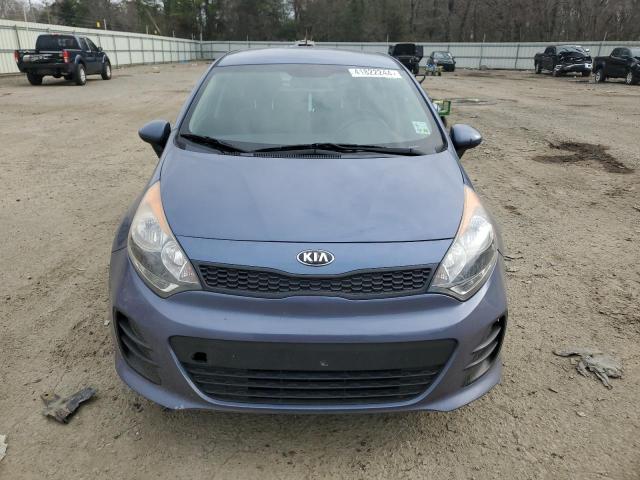 KNADM5A38G6668192 - 2016 KIA RIO LX BLUE photo 5