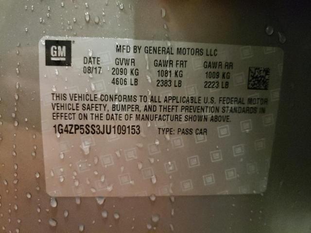 1G4ZP5SS3JU109153 - 2018 BUICK LACROSSE ESSENCE 灰色 照片 12