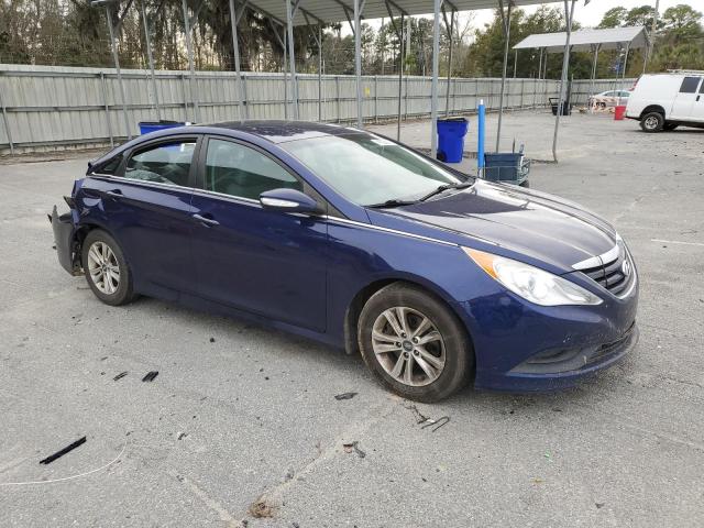 5NPEB4AC5EH921222 - 2014 HYUNDAI SONATA GLS BLUE photo 4