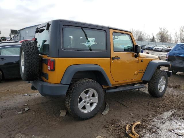 1C4AJWAG8EL322648 - 2014 JEEP WRANGLER SPORT GOLD photo 3