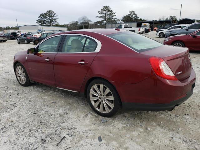 1LNHL9FT9DG613890 - 2013 LINCOLN MKS BURGUNDY photo 2