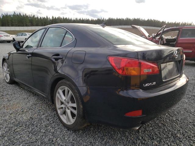 JTHBK262X75043957 - 2007 LEXUS IS 250 BLACK photo 2