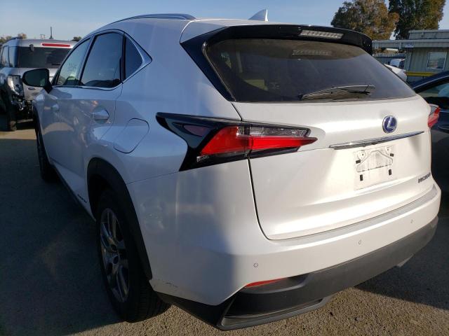 JTJBJRBZ2G2035835 - 2016 LEXUS NX 300H WHITE photo 2