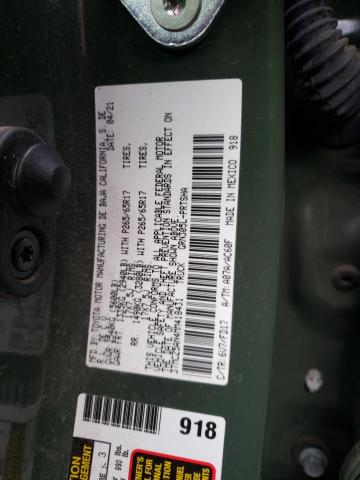 3TMCZ5AN4MM418431 - 2021 TOYOTA TACOMA DOUBLE CAB GREEN photo 12