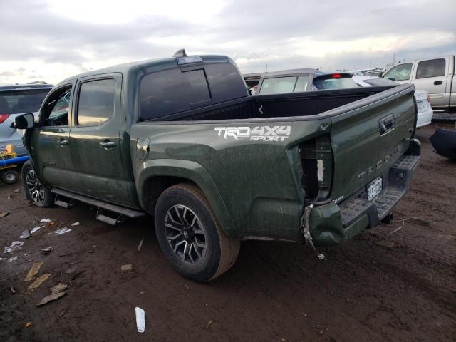 3TMCZ5AN4MM418431 - 2021 TOYOTA TACOMA DOUBLE CAB GREEN photo 2