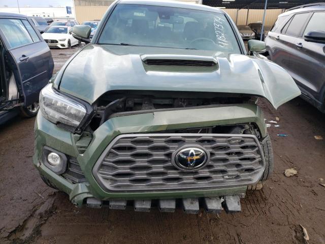 3TMCZ5AN4MM418431 - 2021 TOYOTA TACOMA DOUBLE CAB GREEN photo 5