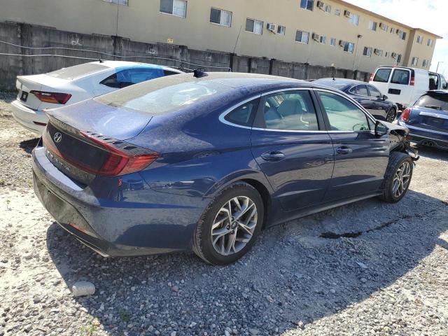 5NPEF4JA4MH111582 - 2021 HYUNDAI SONATA SEL BLUE photo 3