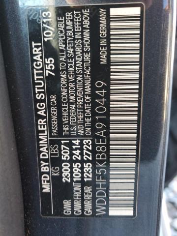 WDDHF5KB8EA910449 - 2014 MERCEDES-BENZ E 350 CHARCOAL photo 12