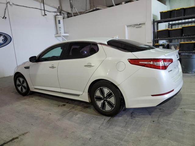 KNAGM4AD7B5003962 - 2011 KIA OPTIMA HYBRID WHITE photo 2