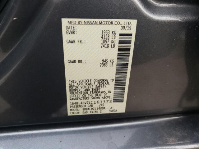 1N4BL4BV7LC161373 - 2020 NISSAN ALTIMA S GRAY photo 13