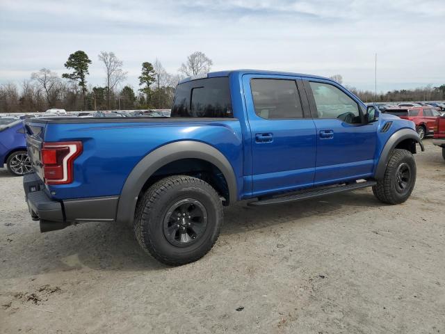 1FTFW1RG4JFC54551 - 2018 FORD F150 RAPTOR BLUE photo 3