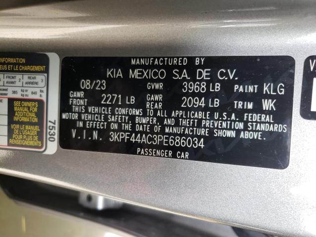 3KPF44AC3PE686034 - 2023 KIA FORTE GT SILVER photo 13