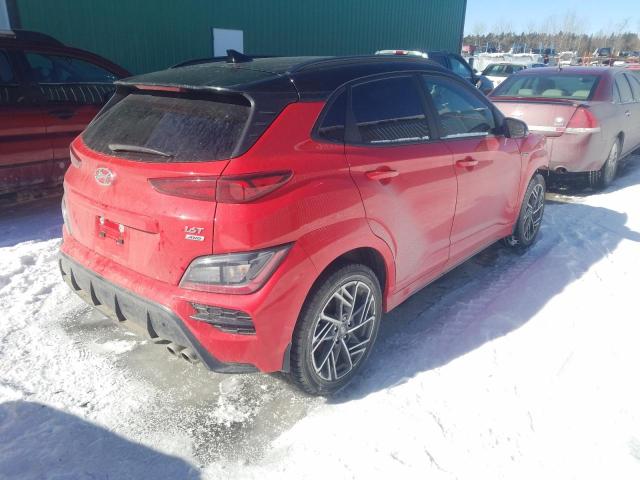 KM8K3CA37PU976835 - 2023 HYUNDAI KONA N LIN SEL RED photo 3