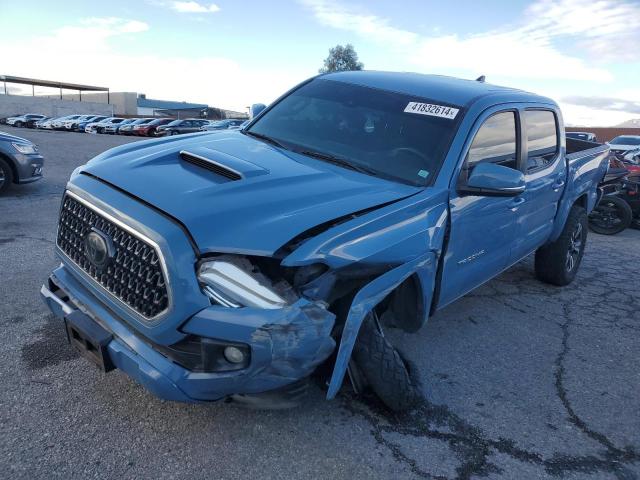 3TMCZ5AN1KM202162 - 2019 TOYOTA TACOMA DOUBLE CAB BLUE photo 1