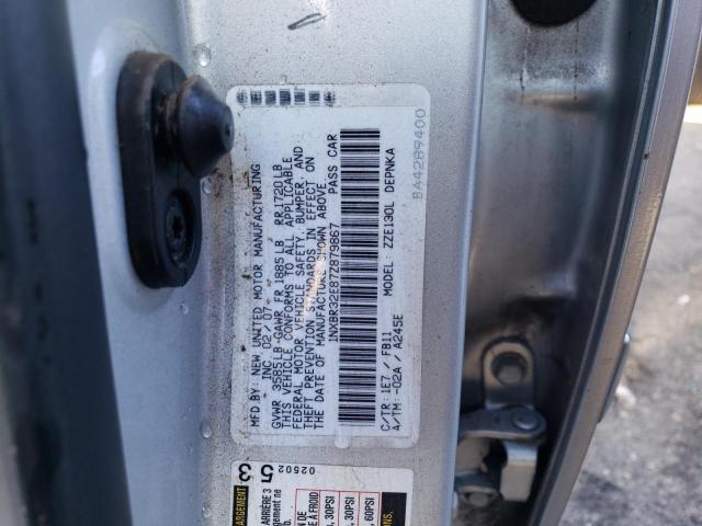 1NXBR32E87Z879867 - 2007 TOYOTA COROLLA CE SILVER photo 12