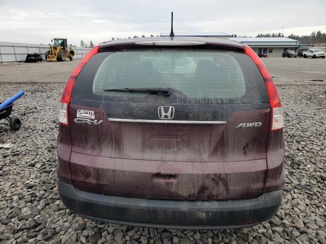 5J6RM4H30EL029810 - 2014 HONDA CR-V LX MAROON photo 6