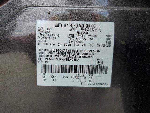 2LMPJ8LRXHBL40559 - 2017 LINCOLN MKX RESERVE GRAY photo 14