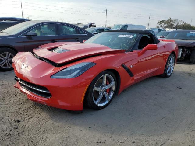 1G1YF3D76E5114601 - 2014 CHEVROLET CORVETTE STINGRAY 3LT RED photo 1