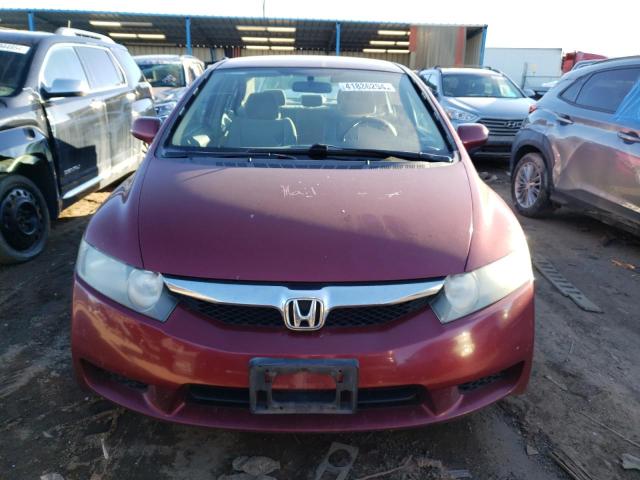 19XFA1F58AE074775 - 2010 HONDA CIVIC LX BURGUNDY photo 5