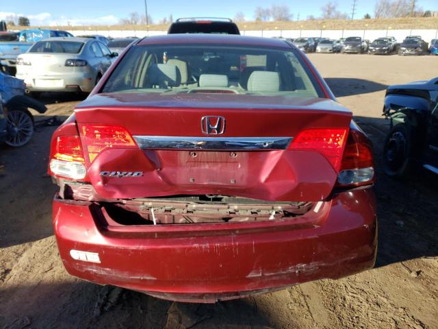 19XFA1F58AE074775 - 2010 HONDA CIVIC LX BURGUNDY photo 6