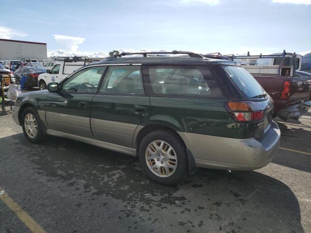 4S3BH806X17666232 - 2001 SUBARU LEGACY OUTBACK H6 3.0 LL BEAN GREEN photo 2