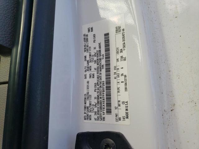 1FTEX1E87FFB57293 - 2015 FORD F150 SUPER CAB WHITE photo 12