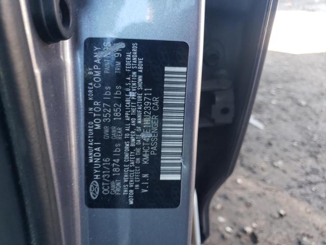 KMHCT4AE1HU239711 - 2017 HYUNDAI ACCENT SE SILVER photo 12