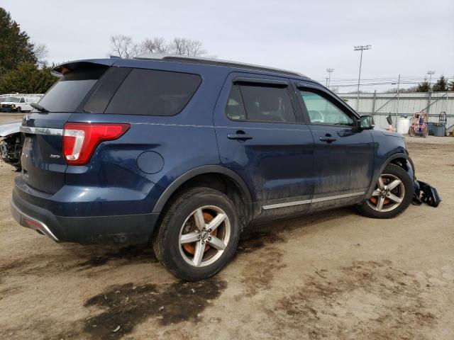 1FM5K8D88GGA73757 - 2016 FORD EXPLORER XLT BLUE photo 3