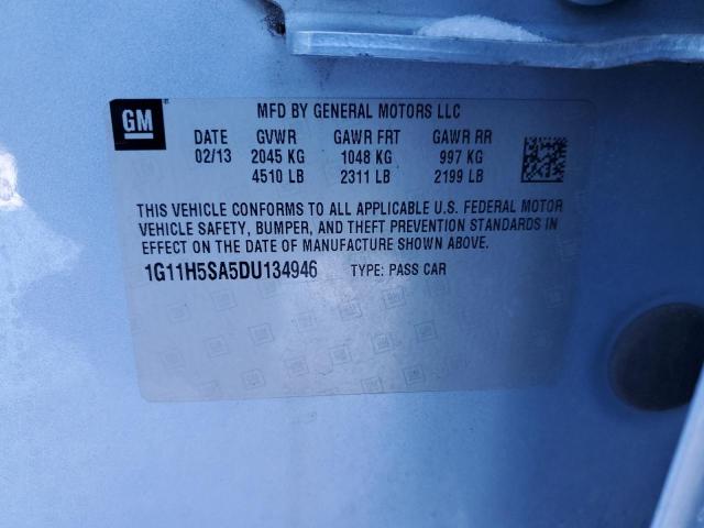 1G11H5SA5DU134946 - 2013 CHEVROLET MALIBU LTZ ვერცხლისფერი ფოტო 12