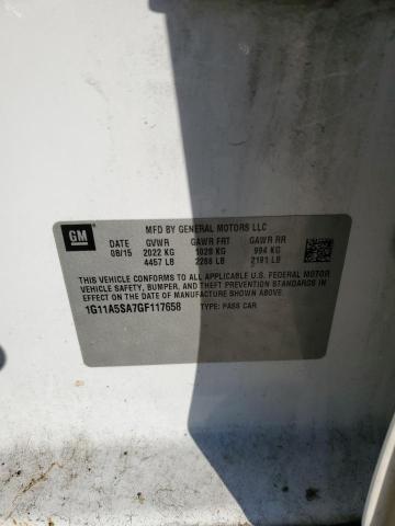 1G11A5SA7GF117658 - 2016 CHEVROLET MALIBU LIM LS თეთრი ფოტო 12