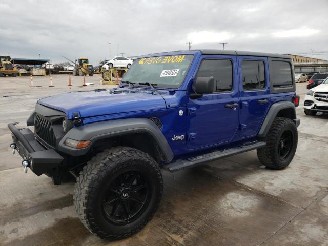 1C4HJXDN2JW283756 - 2018 JEEP WRANGLER U SPORT Синій фото 1
