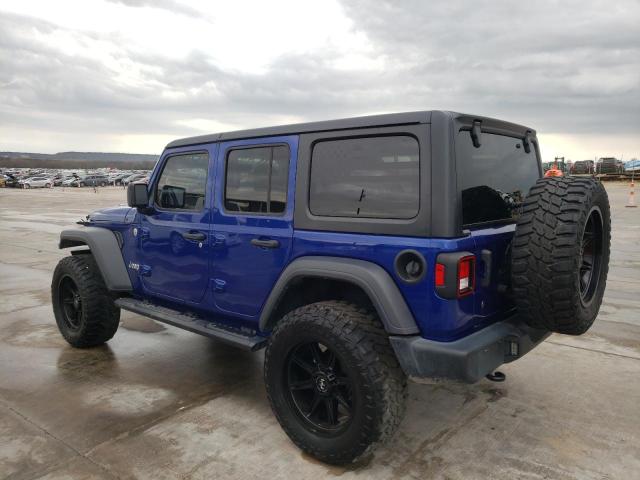 1C4HJXDN2JW283756 - 2018 JEEP WRANGLER U SPORT Синій фото 2