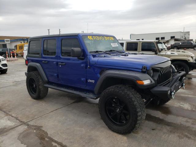 1C4HJXDN2JW283756 - 2018 JEEP WRANGLER U SPORT Синій фото 4