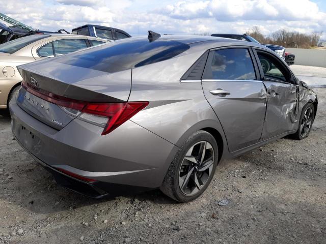 KMHLP4AG5MU129549 - 2021 HYUNDAI ELANTRA LIMITED GRAY photo 3